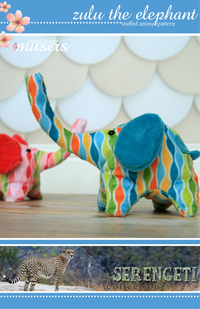 Zulu The Elephant Stuffed Animal Pattern
