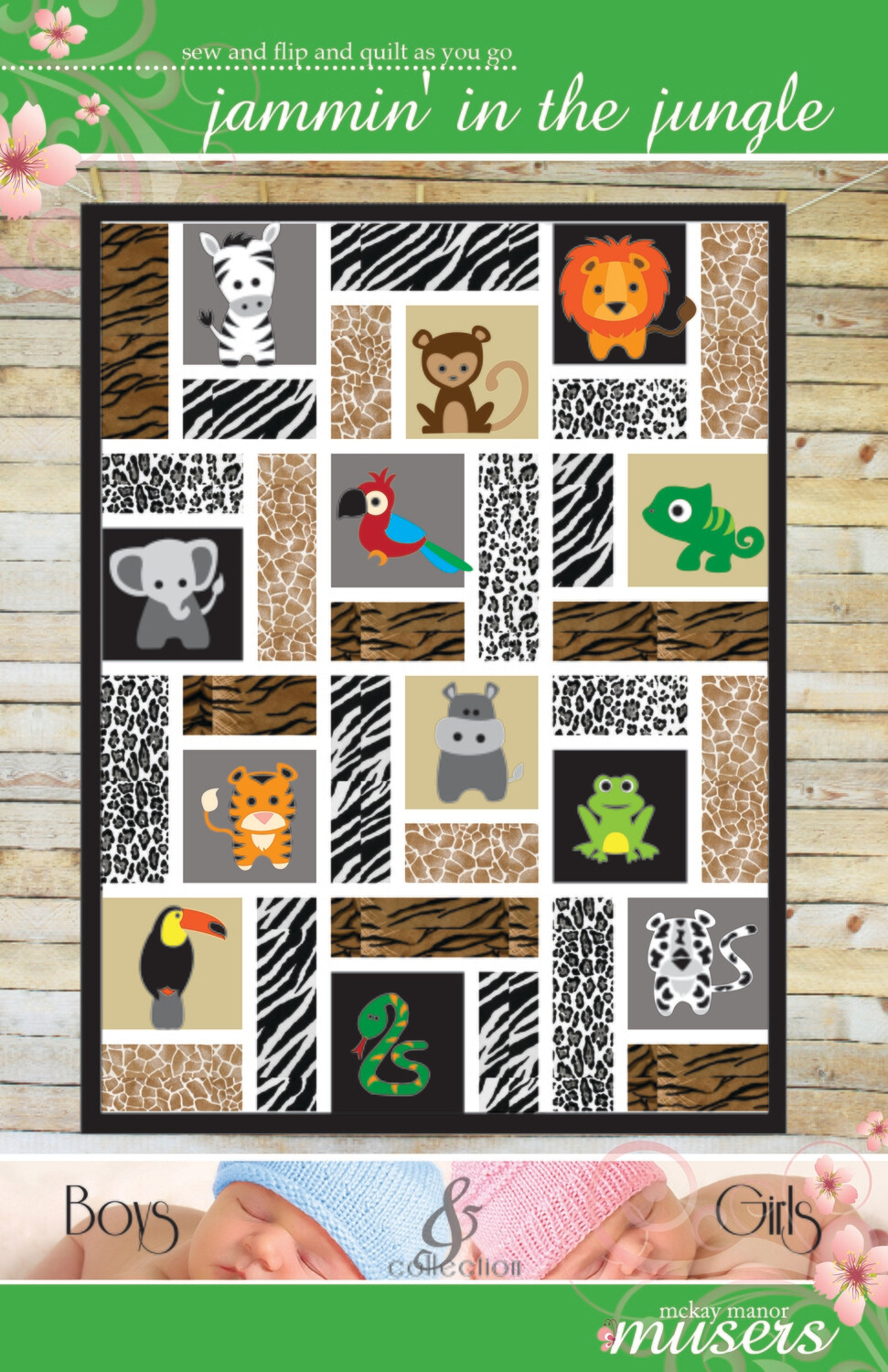 Jammin&#39; in the Jungle Quilt PDF Pattern