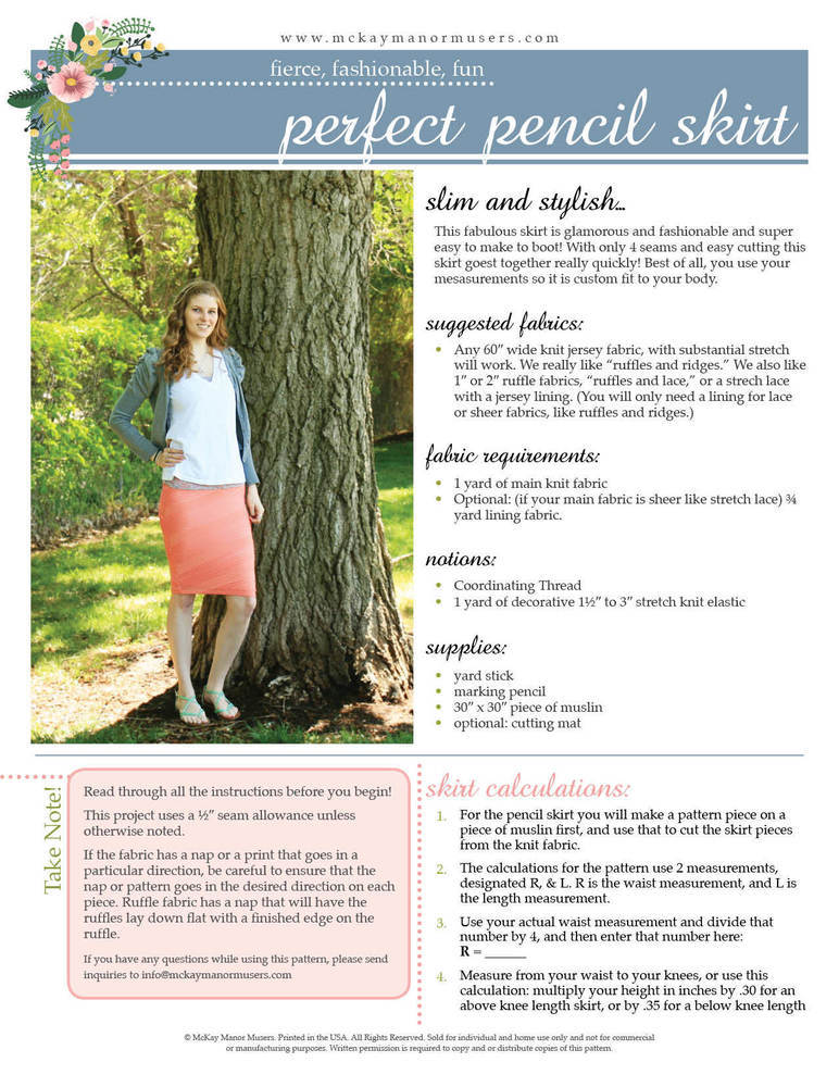 Perfect Pencil Skirt Pattern