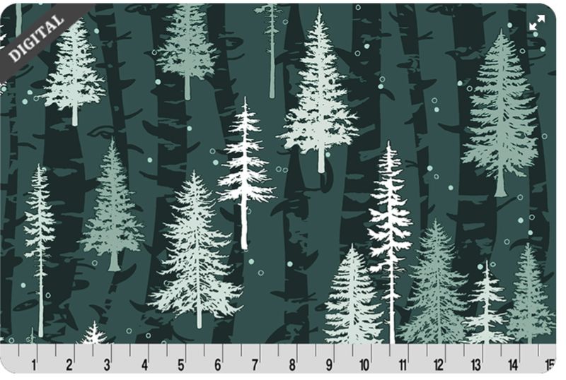 Evergreens and Aspens Shannon Cuddle Fabric