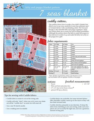 7 Seas Kitty and Puppy Blanket PDF Pattern