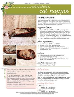 Cat Napper Pet Bed Pattern
