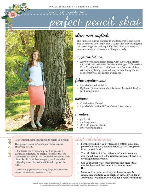 Perfect Pencil Skirt Pattern