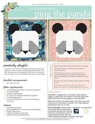Ping the Panda Quilt PDF pattern