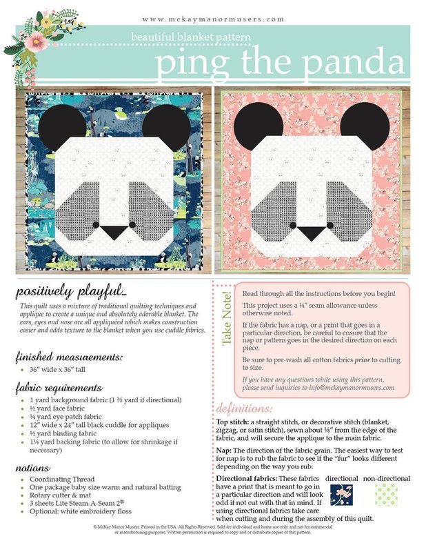 Ping the Panda Quilt PDF pattern