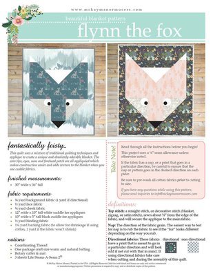 Flynn the Fox Quilt PDF pattern