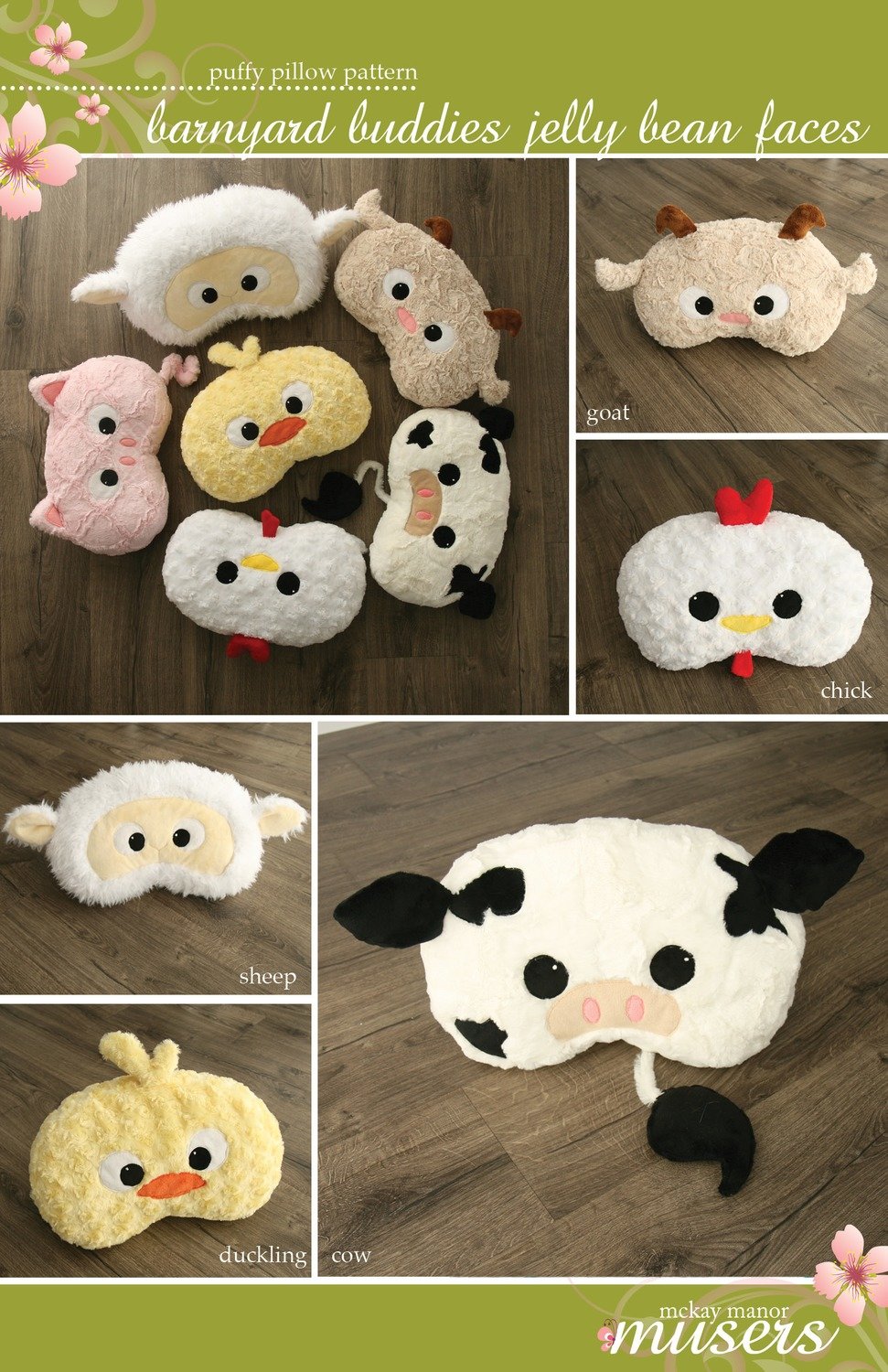Barnyard Buddies Jelly Bean Pillow Pattern