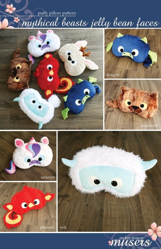 Mythical Beasts Jelly Bean Pillow Pattern