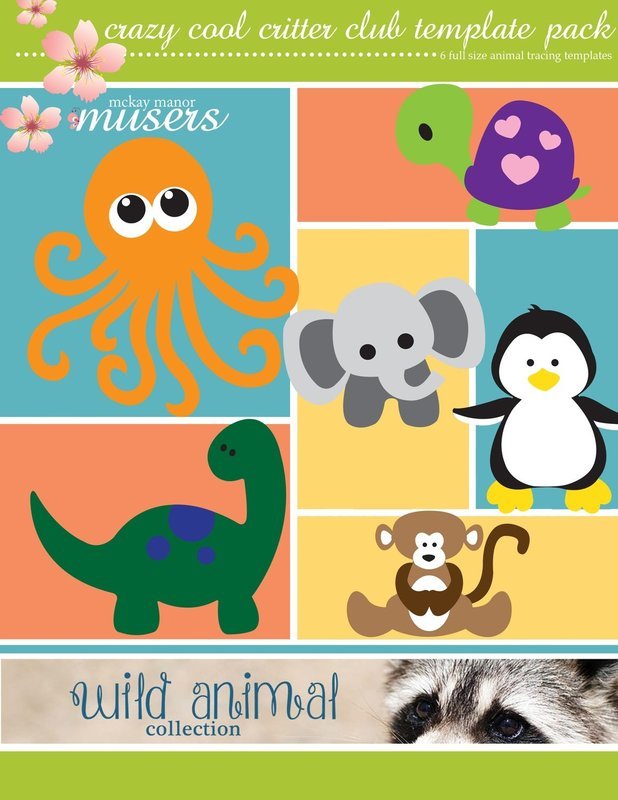 Crazy Cool Critter Club Template Pack Downloadable Pattern