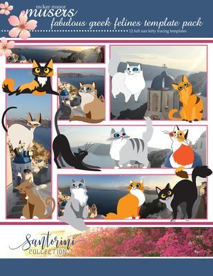 Fabulous Greek Felines Template Pack