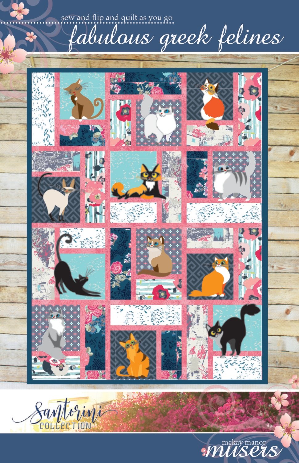 Fabulous Greek Felines Quilt Pattern