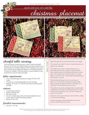 Christmas Placemat Pattern