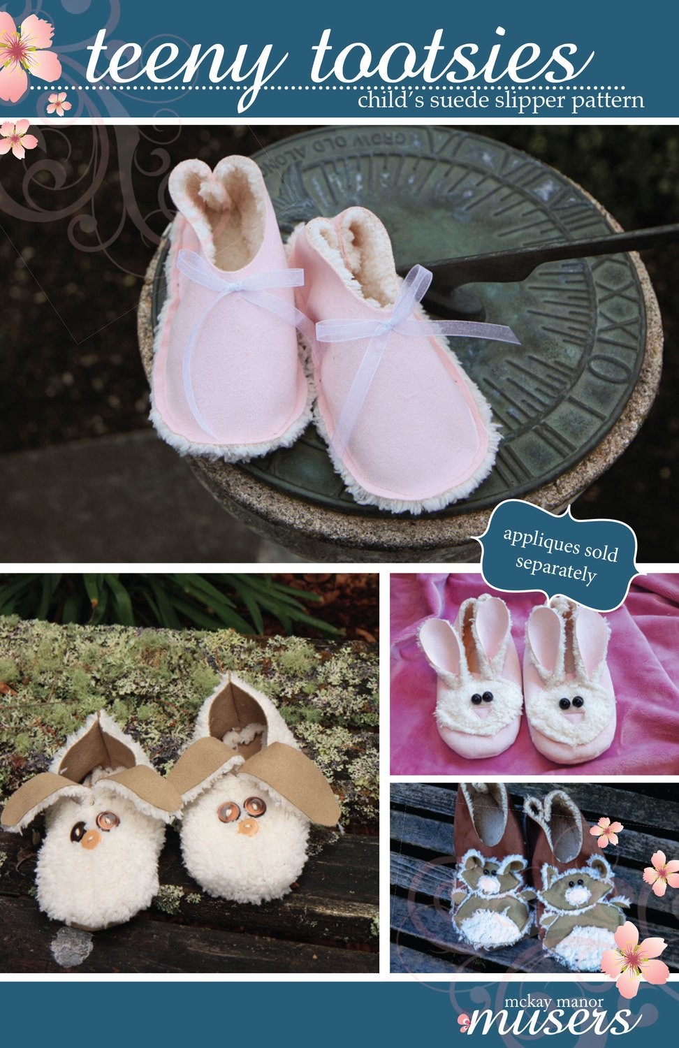 Teeny Tootsies Kid's Suede Slipper Pattern