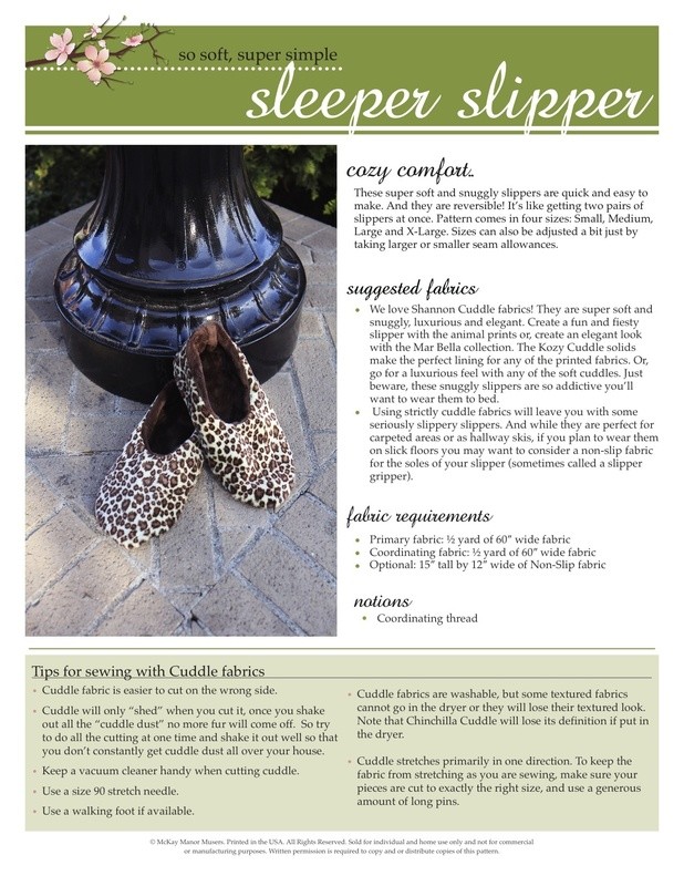 Sleeper Slipper PDF Pattern (Adult)