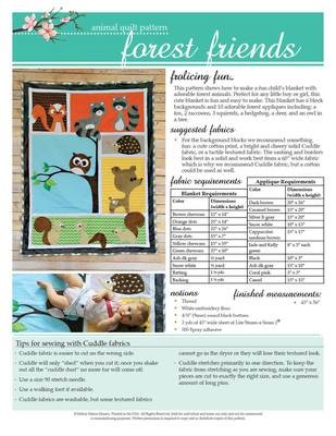 Forest Friends Quilt PDF Pattern