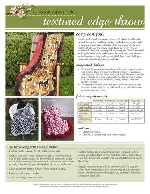 Textured Edge Throw PDF Pattern
