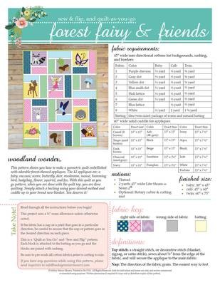 Forest Fairy &amp; Friends Quilt PDF Pattern