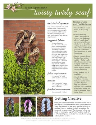 Twisty Twirly Scarf PDF Pattern