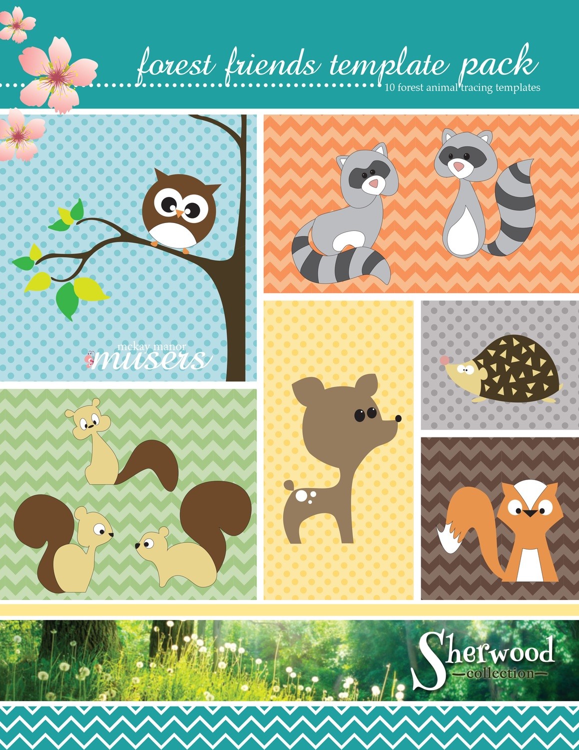 Forest Friends Template Pack Pattern