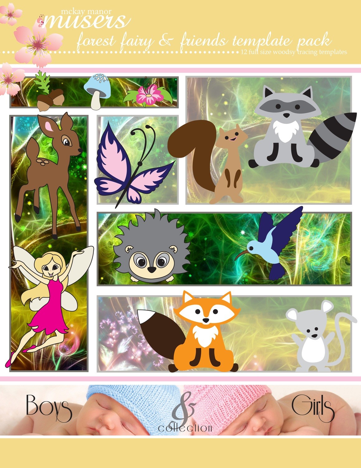 Forest Fairy &amp; Friends Template Pack