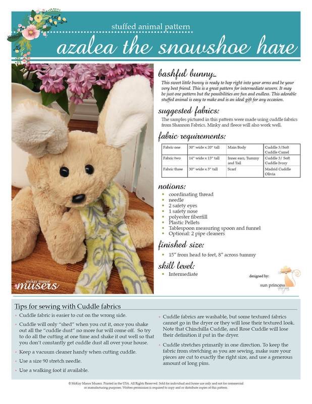 Azalea the Bunny Stuffed Animal PDF Pattern