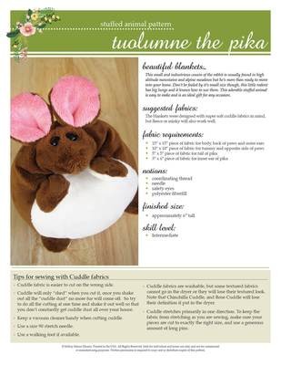 Tuolumne The Pika Stuffed Animal PDF Pattern