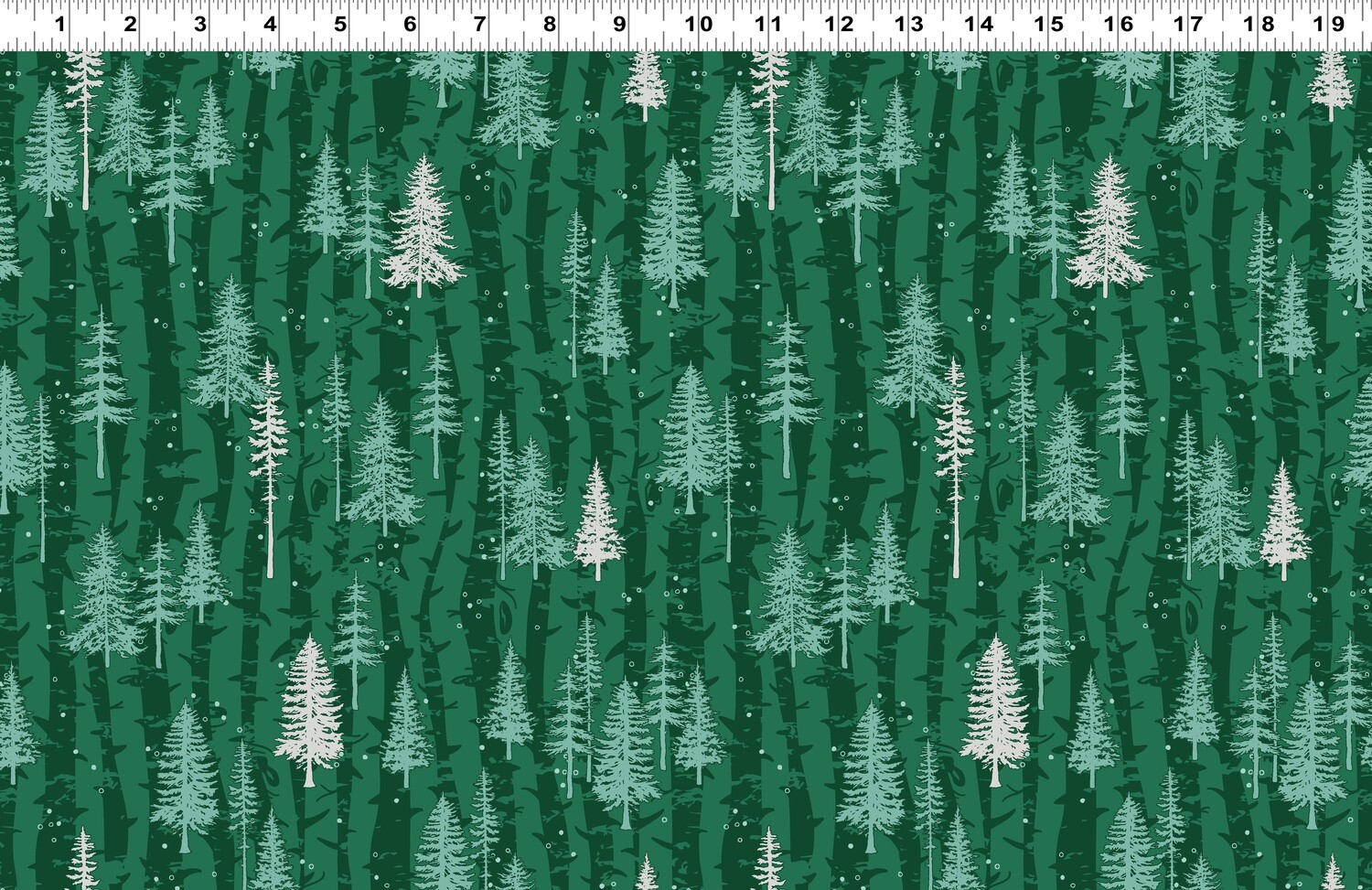 Boreal Forest Evergreen Scandinavian Winter Fabric
