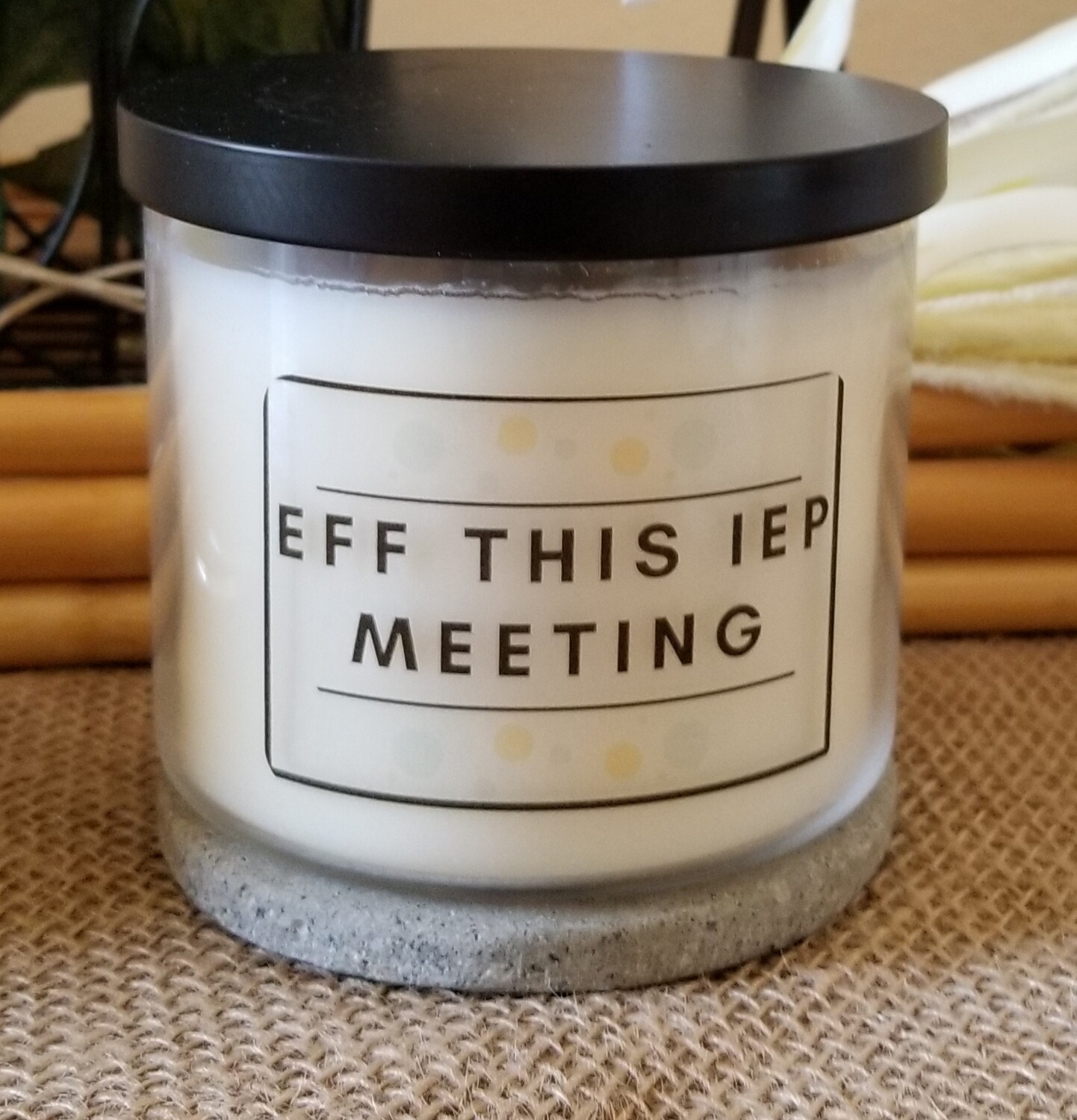Eff Quote 3-Wick Candle