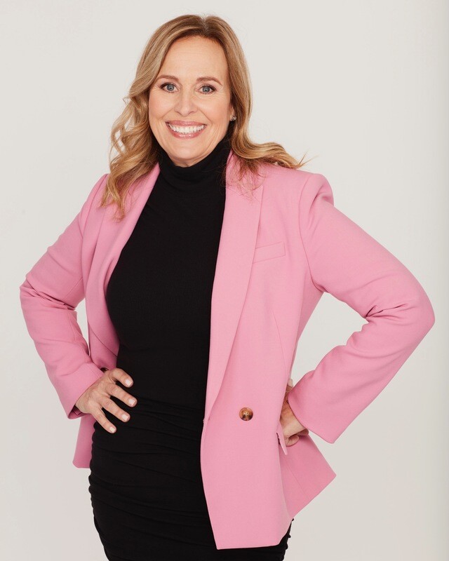 Stunning Pink Blazer/Black Shirt Photo