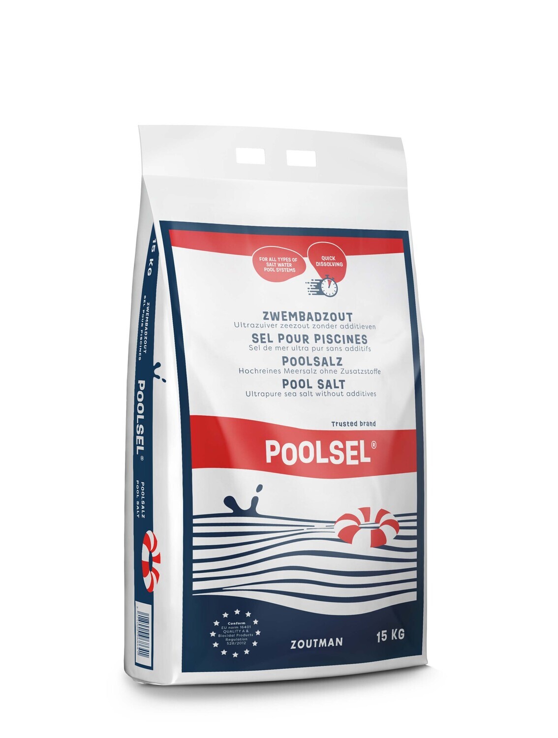 Poolsel 15 kg - Zout voor elektrochlorinatie afhalen Poolsel 15 kg - Zout voor elektrochlorinatie afhalen