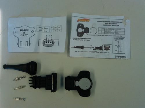 0-5 V Throttle Position Sensor Gray counter  wise rotation 8mm d-shaft