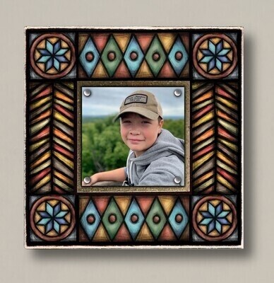 Brown motif small frame