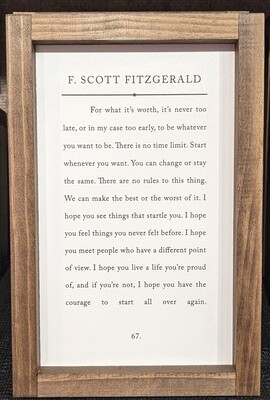 F. Scott Fitzgerald 8x12