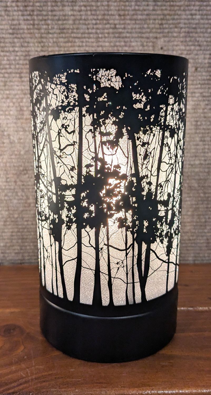 Touch Lamp/Warmer Black trees TP21501