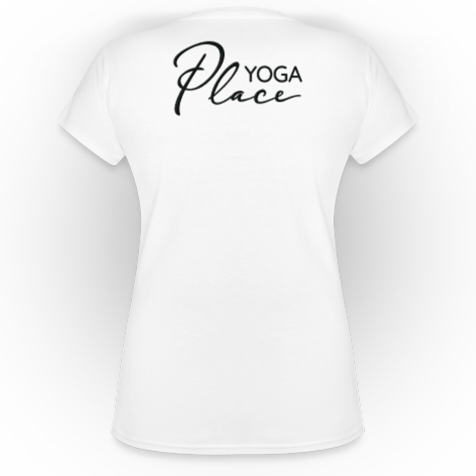 T-shirt YOGA Place Blanc logo