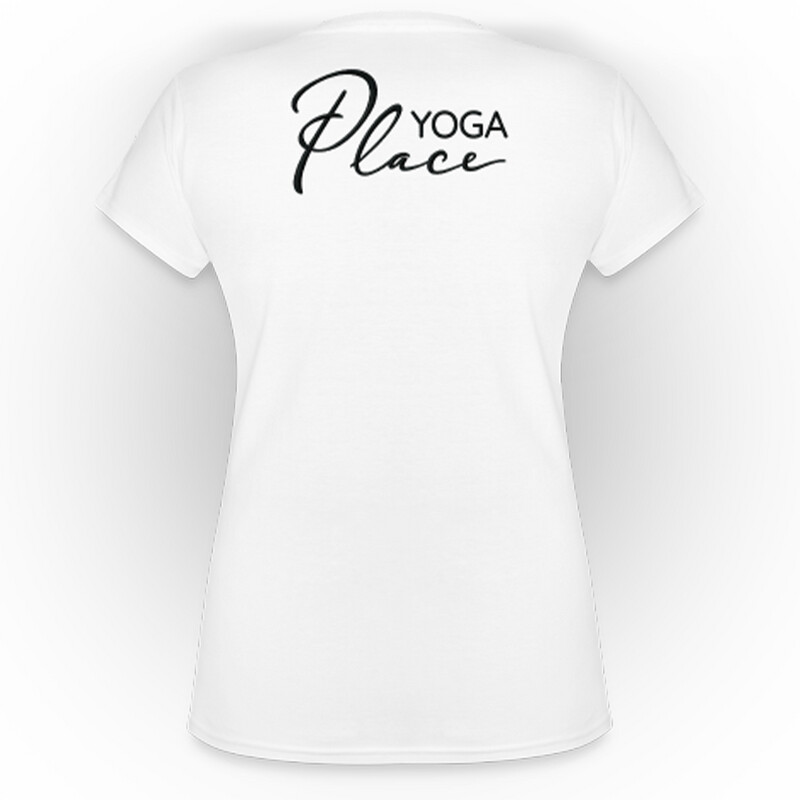T-shirt YOGA Place Blanc logo