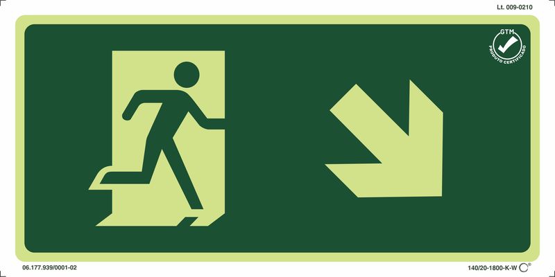 Rota fuga abaixo direita