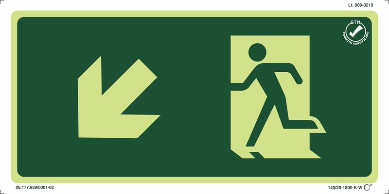 Rota fuga abaixo esquerda