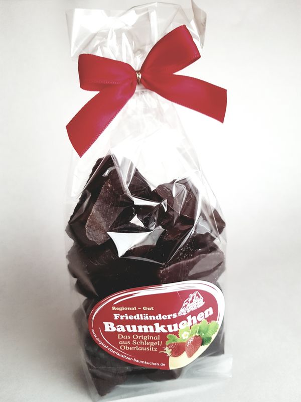 Baumkuchenspitzen Zartbitter 150g mit Erdbeergeschmack Baumkuchenspitzen Zartbitter 150g mit Erdbeergeschmack