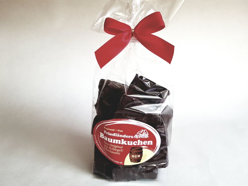 Baumkuchenspitzen Zartbitter 150g mit Rumgeschmack Baumkuchenspitzen Zartbitter 150g mit Rumgeschmack