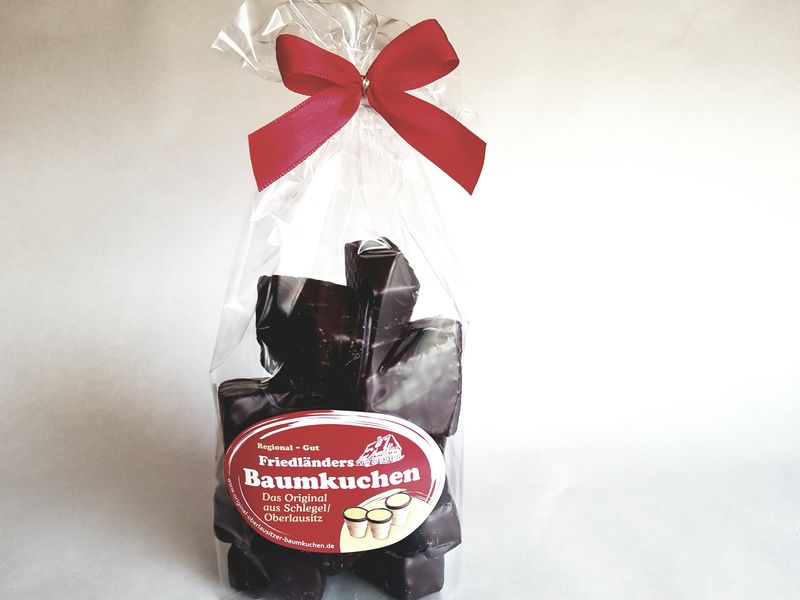 Baumkuchenspitzen Zartbitter 150g mit Eierlikörgeschmack Baumkuchenspitzen Zartbitter 150g mit Eierlikörgeschmack