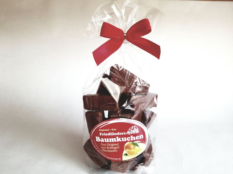 Baumkuchenspitzen Vollmilch 150g mit Orangengeschmack Baumkuchenspitzen Vollmilch 150g mit Orangengeschmack