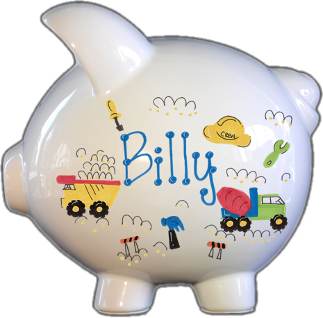 Roadwork Design Piggy Bank