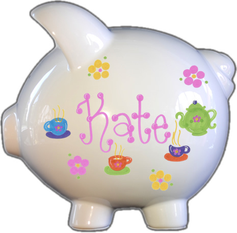 Totally Tea Design Piggy Bank
