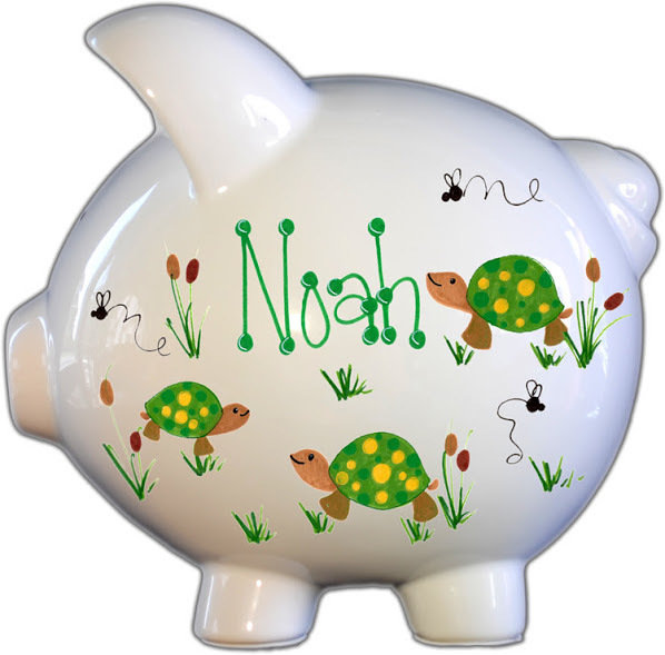 Turtles Design Personalized Piggy Bank
