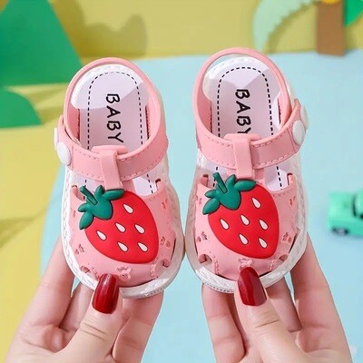 JIAGEYA Baby Girls Cartoon Sandals Outdoor Summer Crib Shoes, Beach Shoes Easter/rabbit/bunny Shoes For Toddler Newborn Infant, Spring And Summer