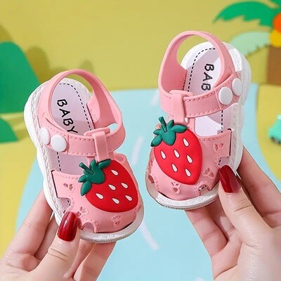 JIAGEYA Baby Girls Cartoon Sandals Outdoor Summer Crib Shoes, Beach Shoes Easter/rabbit/bunny Shoes For Toddler Newborn Infant, Spring And Summer