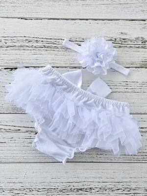 Toddler Baby Girl's Cute Gauze Skirt Shorts & Free Headband Set Kids Party One-year-old Photo Clothes