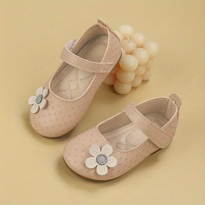 Embroidered Flower Girl’s Mary Janes - Soft, Lightweight, Anti-Skid Toddler Flats Perfect for Spring/Summer