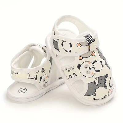 Casual Cute Cartoon Sandals For Baby Boys, Breathable Lightweight Walking Shoes For Indoor Outdoor, Spring Summer Autumn